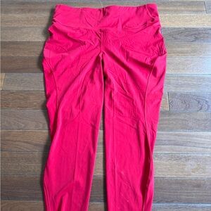 Vibrant Red High-Waisted Leggings